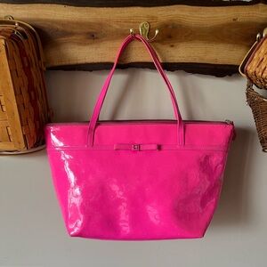 Kate Spade Camellia Street Pink Patent Sophie Tote Bag Diaper Work Purse